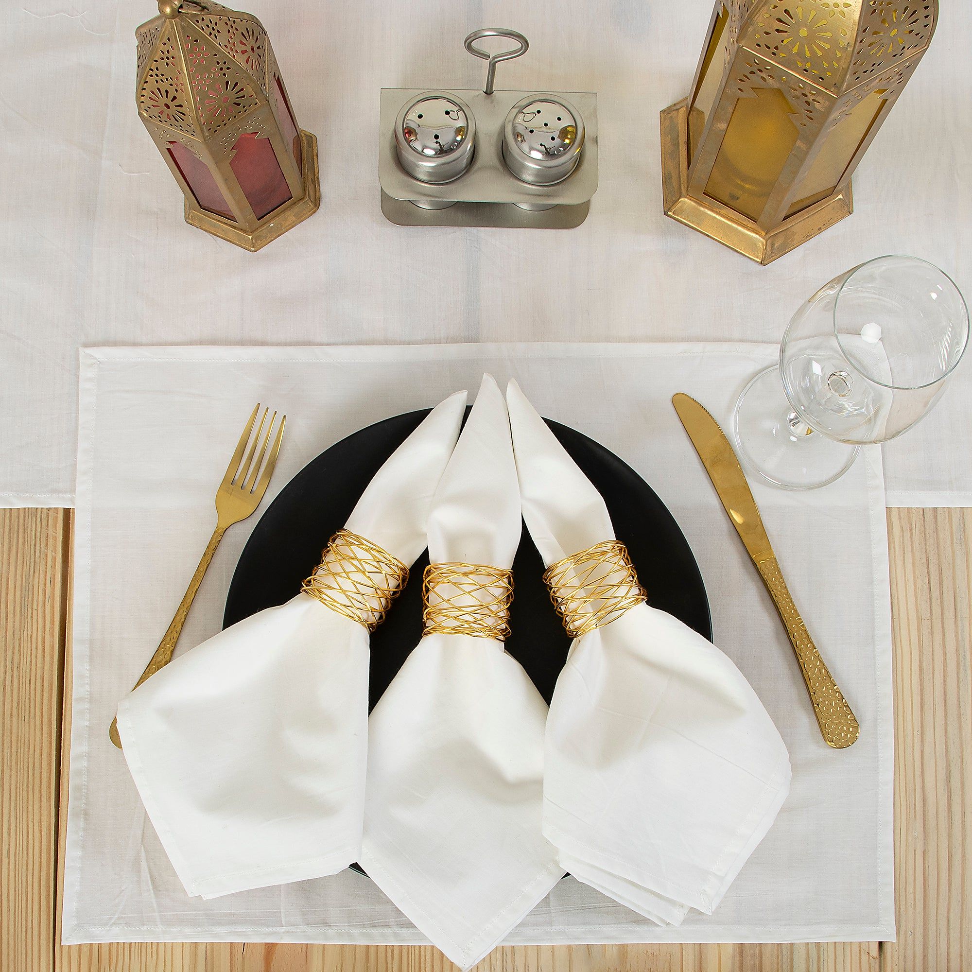 Solid White Pure Cotton Table Runner